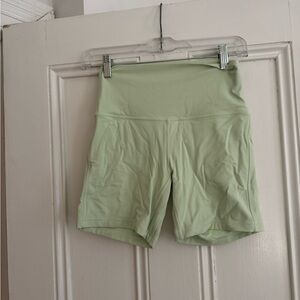 Lululemon 6 inch bike short mint green